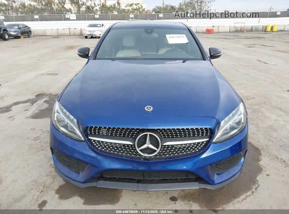 55SWF4JB5JU245457 2018 MERCEDES-BENZ C-CLASS Dark Blue წინა პანელის ხედი