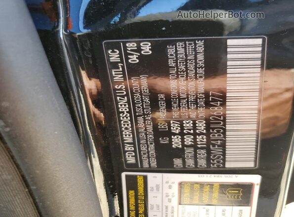 55SWF4JB5JU268477 2018 MERCEDES-BENZ C Black 
