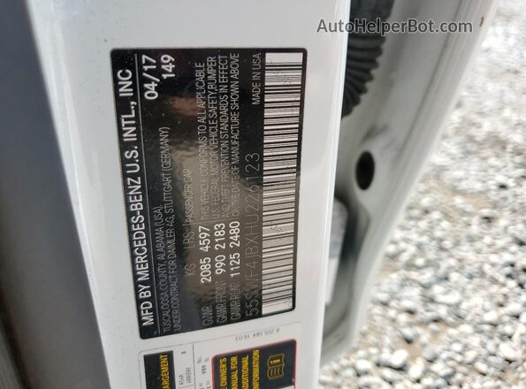 55SWF4JBXHU226123 2017 MERCEDES-BENZ C White Engine compartment view