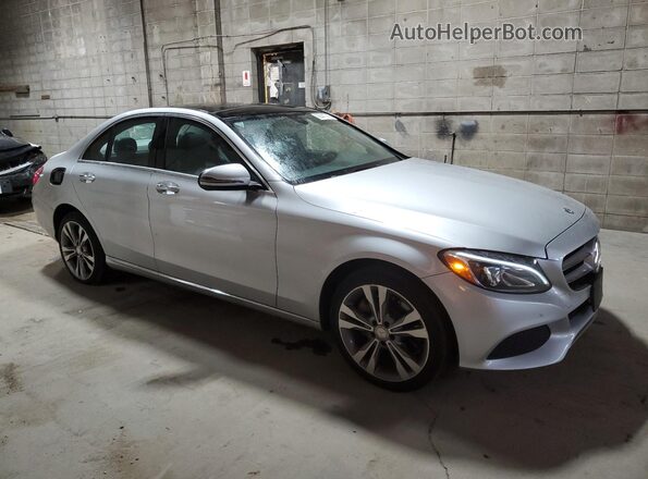 55SWF4KB2GU176816 2016 MERCEDES-BENZ C Silver Передня права чверть