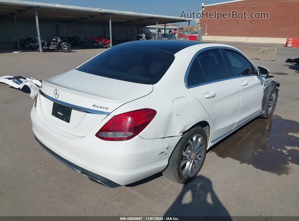 55SWF4KB5GU109384 2016 MERCEDES-BENZ C-CLASS White უკანა მარჯვენა