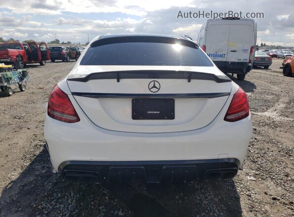 55SWF4KB5GU174316 2016 MERCEDES-BENZ C White Rear view