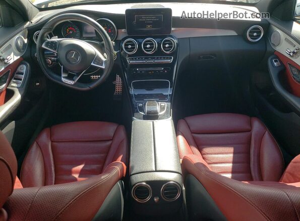 55SWF4KB5GU174316 2016 MERCEDES-BENZ C White Dashboard view