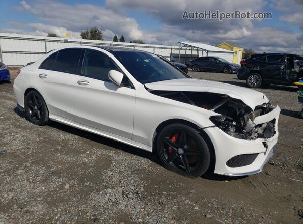55SWF4KB5GU174316 2016 MERCEDES-BENZ C White Front right