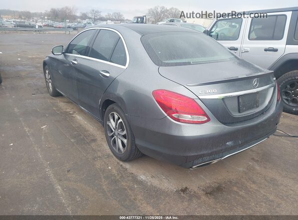 55SWF4KB6HU191966 2017 MERCEDES-BENZ C-CLASS Gray უკანა მარცხენა