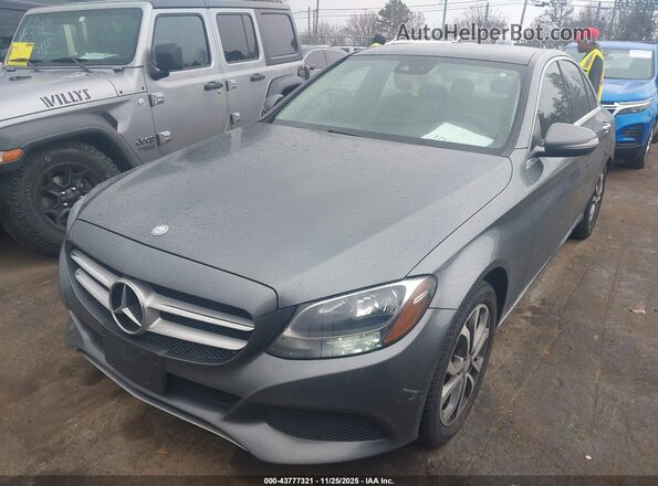 55SWF4KB6HU191966 2017 MERCEDES-BENZ C-CLASS Gray წინა მარცხენა ხედი სამი მეოთხედიდან