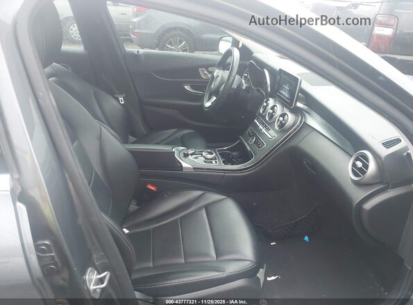 55SWF4KB6HU191966 2017 MERCEDES-BENZ C-CLASS Gray წინა სალონის ხედი