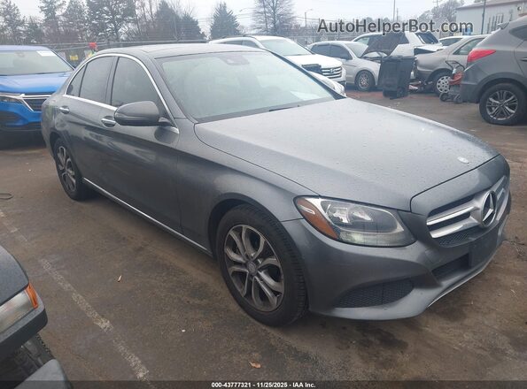 55SWF4KB6HU191966 2017 MERCEDES-BENZ C-CLASS Gray უკანა სალონის ხედი