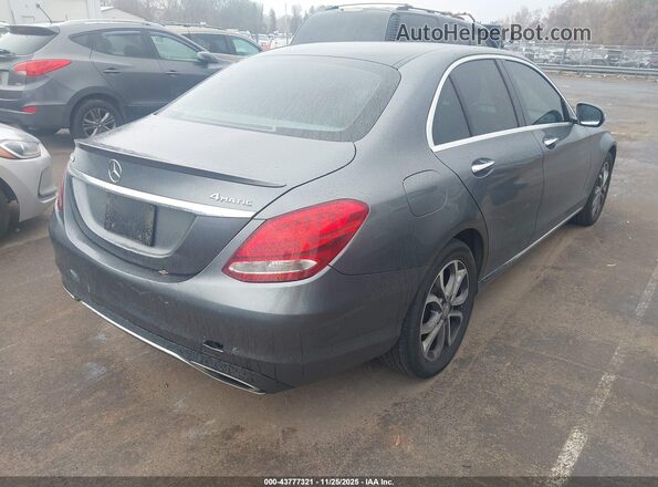 55SWF4KB6HU191966 2017 MERCEDES-BENZ C-CLASS Gray უკანა მარჯვენა