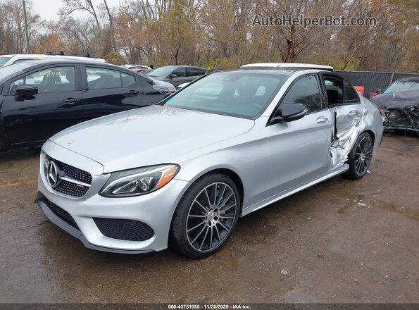 55SWF6EB4HU188457 2017 MERCEDES-BENZ AMG C 43 Silver Front left