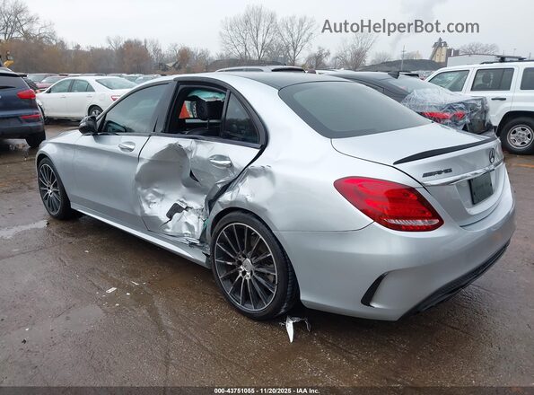 55SWF6EB4HU188457 2017 MERCEDES-BENZ AMG C 43 Silver Rear left