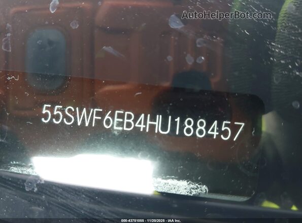55SWF6EB4HU188457 2017 MERCEDES-BENZ AMG C 43 Silver Engine compartment view