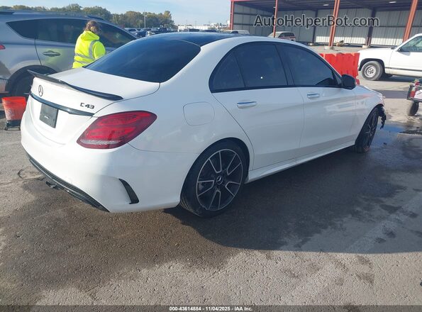 55SWF6EB7JU274562 2018 MERCEDES-BENZ AMG C 43 White Tył prawy