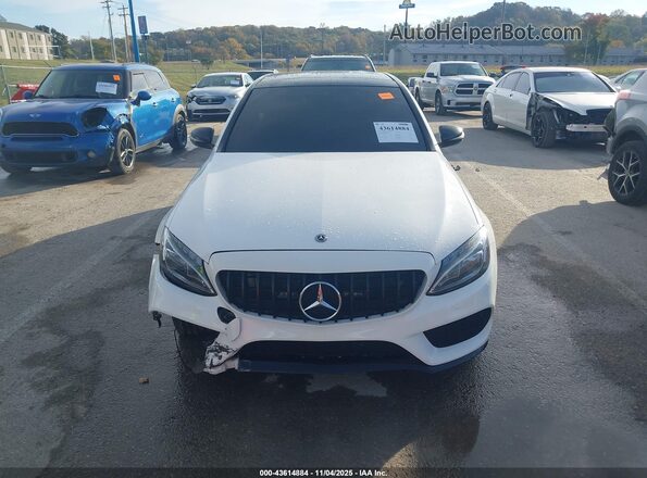 55SWF6EB7JU274562 2018 MERCEDES-BENZ AMG C 43 White Widok zestawu wskaźników