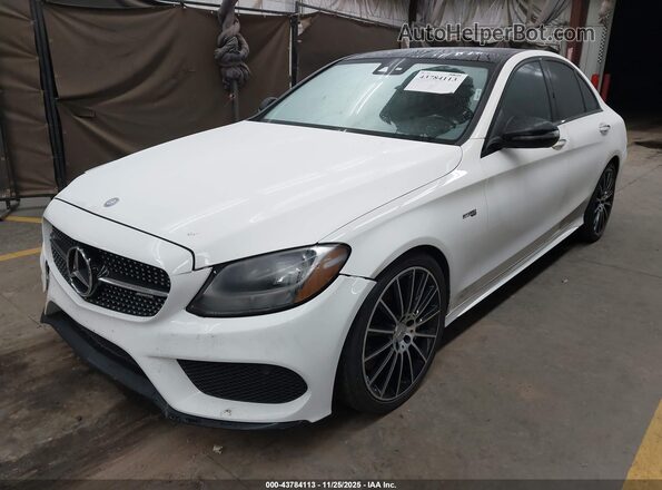 55SWF6EB8HU187196 2017 MERCEDES-BENZ AMG C 43 White წინა მარცხენა ხედი სამი მეოთხედიდან