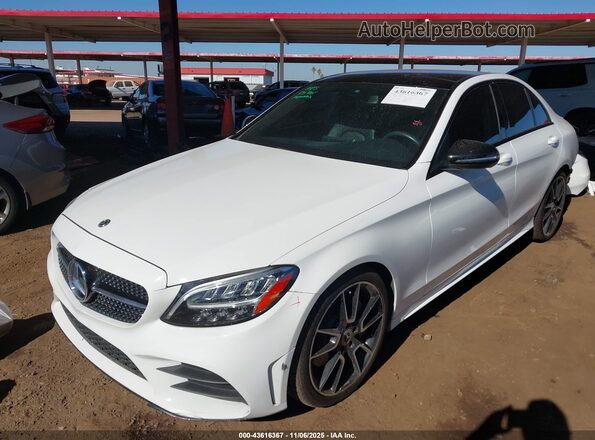 55SWF8DB2KU287363 2019 MERCEDES-BENZ C White Front left