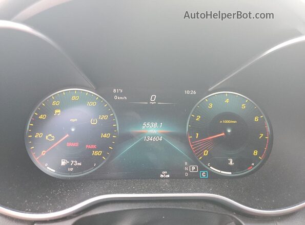 55SWF8DB5LU323323 2020 MERCEDES-BENZ C Белый Вид щитка приборов