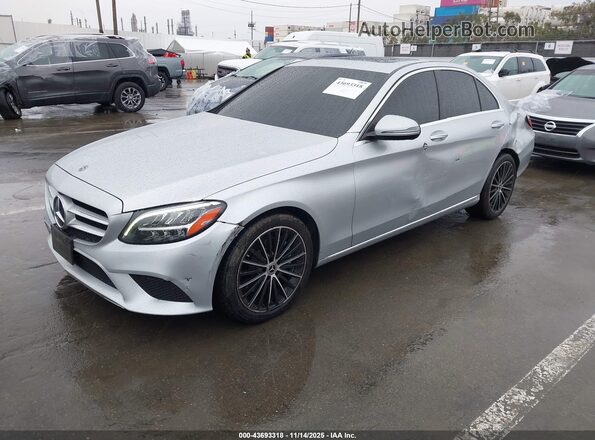 55SWF8DB5LU328800 2020 MERCEDES-BENZ C-CLASS Silver Առջևի ձախ երեք քառորդ տեսարան