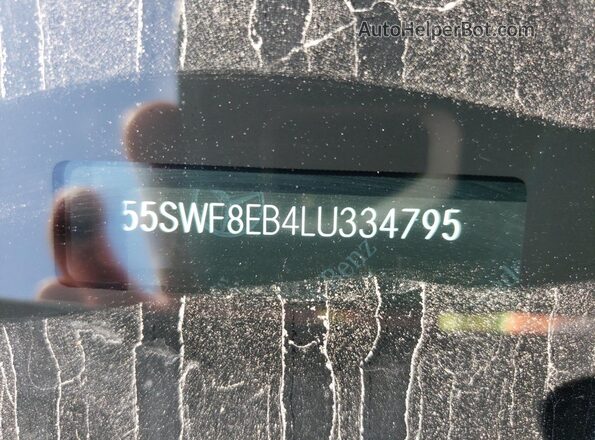 55SWF8EB4LU334795 2020 MERCEDES-BENZ C Black Vista del compartimento del motor
