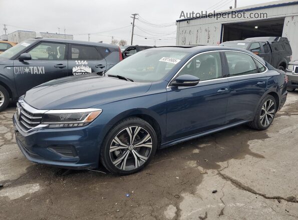 1VWSA7A35NC008458 2022 VOLKSWAGEN PASSAT Blue უკანა მარცხენა