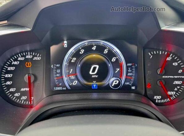 1G1YY3D77K5111986 2019 CHEVROLET CORVETTE Black ხელსაწყოთა პანელის ხედი
