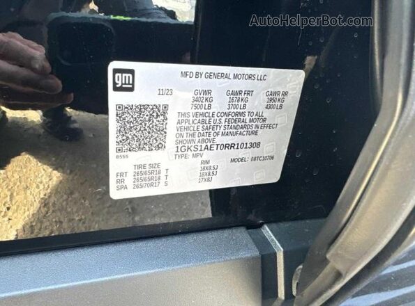 1GKS1AET0RR101308 2024 GMC YUKON Black 