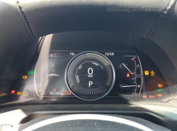 58ADA1C10MU010622 2021 LEXUS ES Silver Սարքավորումների վահանակի տեսք