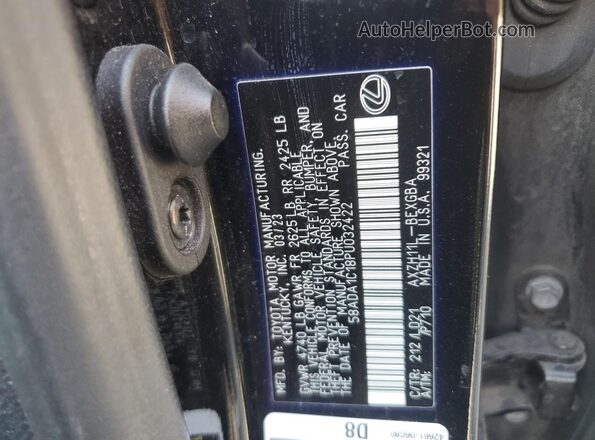 58ADA1C18PU032422 2023 LEXUS ES Черный Вид подкапотного пространства
