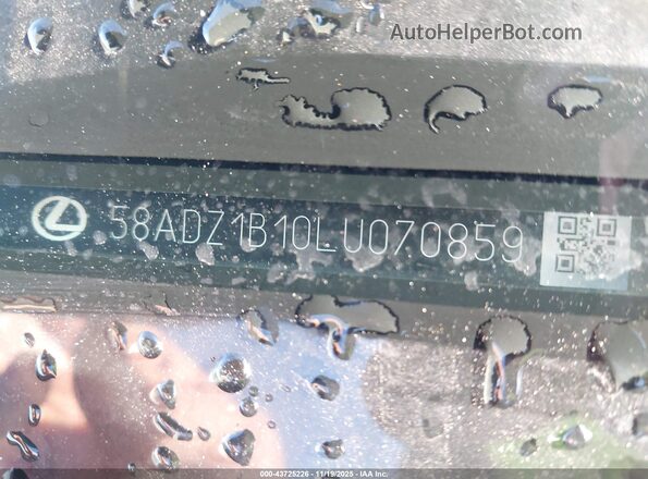 58ADZ1B10LU070859 2020 LEXUS ES 350 Silver Vista del compartimento del motor