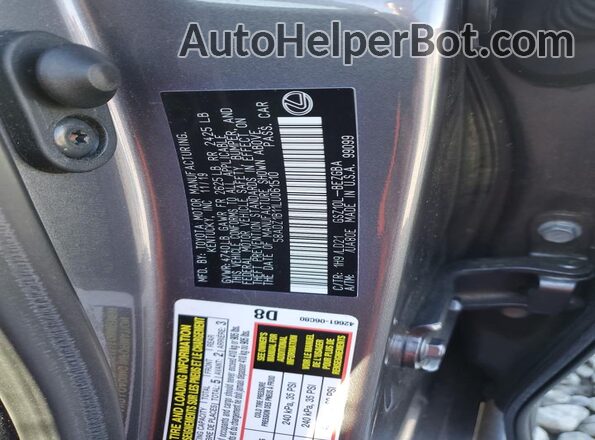 58ADZ1B11LU061510 2020 LEXUS ES Charcoal Вид підкапотного простору