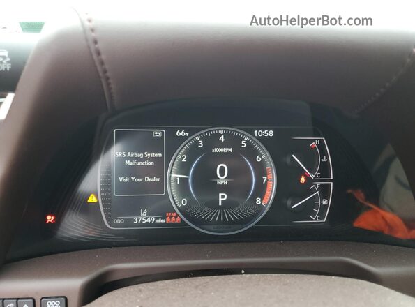 58ADZ1B11MU106950 2021 LEXUS ES Gray Սարքավորումների վահանակի տեսք