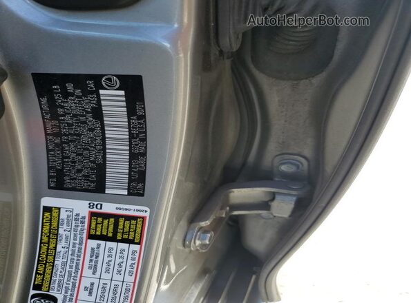 58ADZ1B19MU084907 2021 LEXUS ES Silver Vista de la etiqueta del VIN