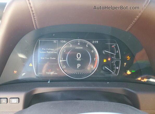 58ADZ1B1XMU098301 2021 LEXUS ES Blue Вид щитка приладів