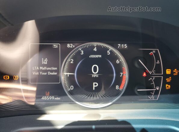 58ADZ1B1XMU098976 2021 LEXUS ES Gray Вид щитка приладів