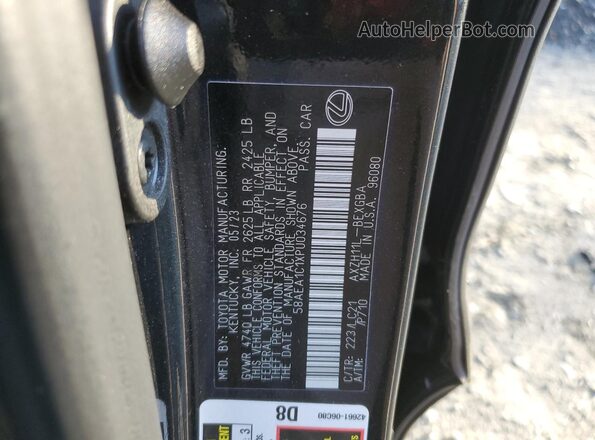 58AEA1C1XPU034676 2023 LEXUS ES Black Engine compartment view
