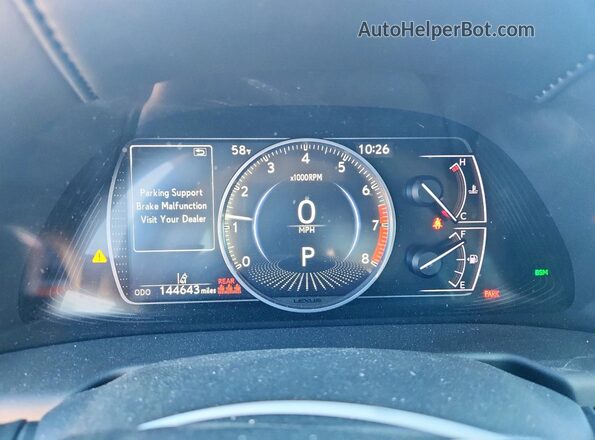 58AFZ1B18LU071170 2020 LEXUS ES Черный Вид щитка приборов