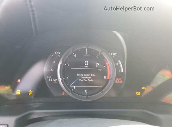 58AGZ1B15LU051690 2020 LEXUS ES Red Вид щитка приладів