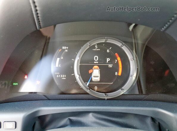 58AGZ1B15LU059045 2020 LEXUS ES Black Вид щитка приладів