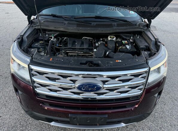 1FM5K8D85JGB14370 2018 FORD FORD EXPLORER Бордовый Вид панели приборов