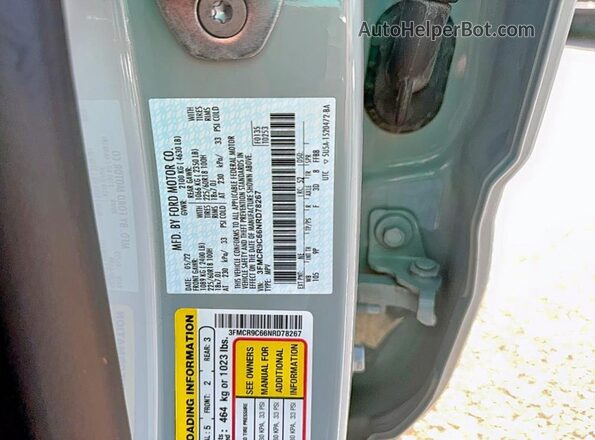 3FMCR9C66NRD78267 2022 FORD BRONCO Gray Вид задньої частини салону