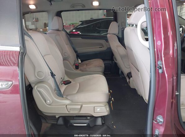 5FNRL6H51MB007015 2021 HONDA ODYSSEY Burgundy VIN կոդի պիտակի տեսք