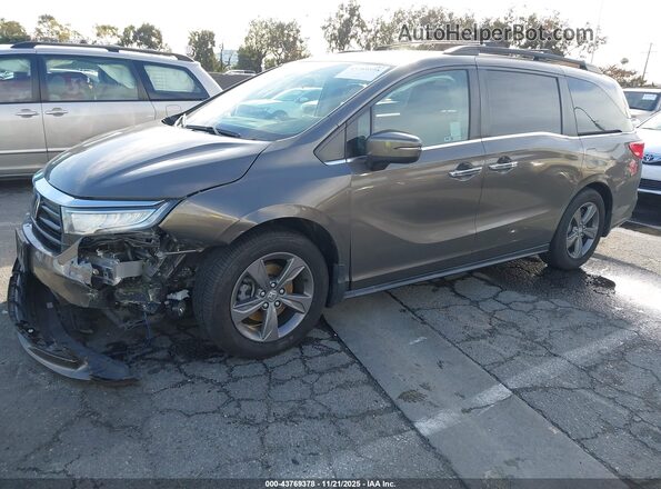 5FNRL6H53NB031074 2022 HONDA ODYSSEY Gray Передня ліва чверть