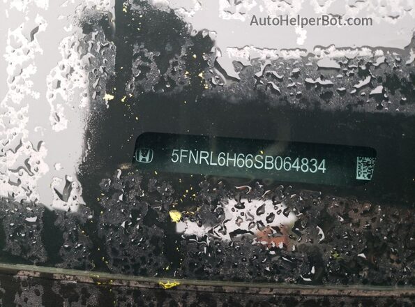 5FNRL6H66SB064834 2025 HONDA ODYSSEY Black Widok naklejki z numerem VIN