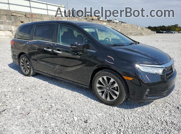 5FNRL6H70MB011235 2021 HONDA ODYSSEY Black Передня права чверть