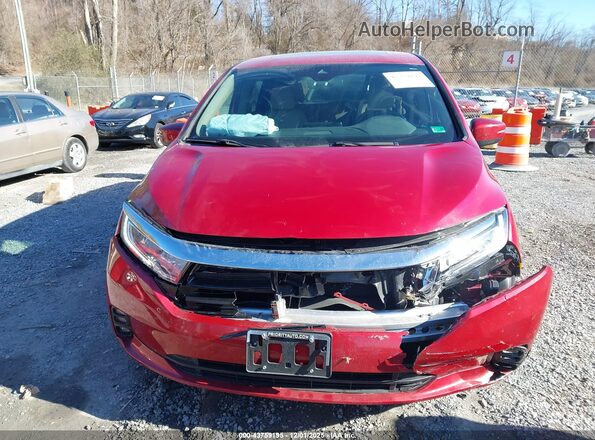 5FNRL6H71NB019507 2022 HONDA ODYSSEY Red Սարքավորումների վահանակի տեսք