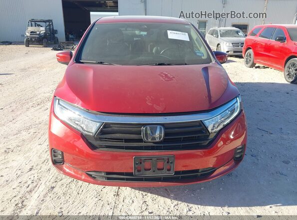 5FNRL6H76NB000497 2022 HONDA ODYSSEY Red Vista del cuadro de instrumentos