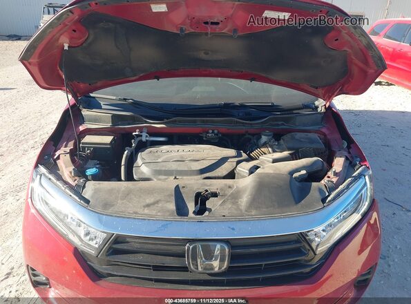 5FNRL6H76NB000497 2022 HONDA ODYSSEY Red Vista trasera