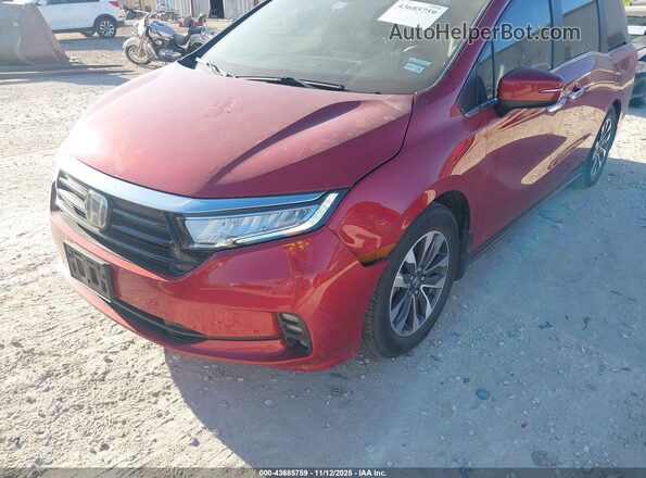 5FNRL6H76NB000497 2022 HONDA ODYSSEY Red Vista frontal