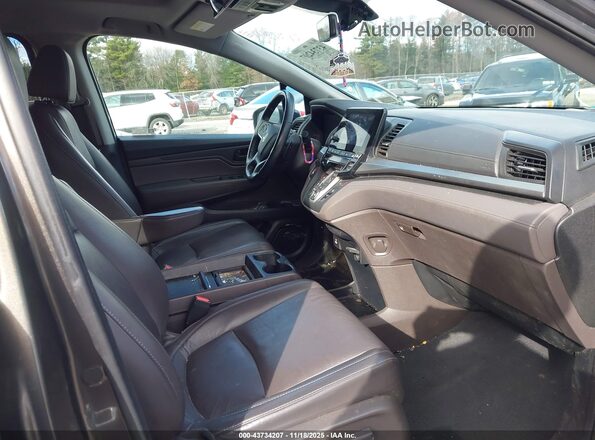 5FNRL6H79MB027496 2021 HONDA ODYSSEY Коричневый Вид салона спереди