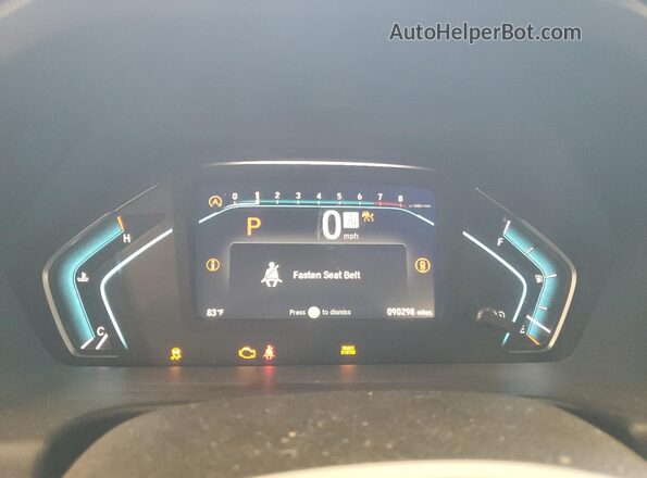 5FNRL6H7XMB026440 2021 HONDA ODYSSEY Белый Вид щитка приборов